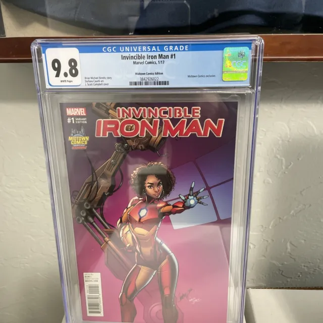 Invincible Iron Man #1 CGC 9.8 Midtown Comics Variant. Riri Williams Cover