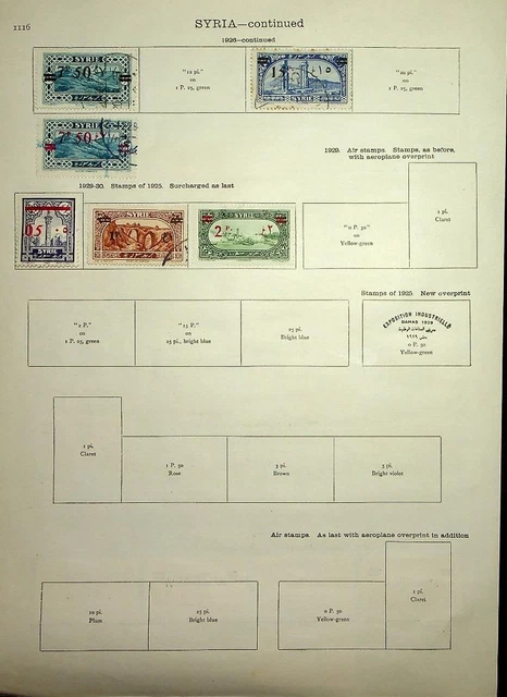 SYRIA: 1925-1930 Examples - Ex-Old Time Collection - 2 Part Album Pages (56743)