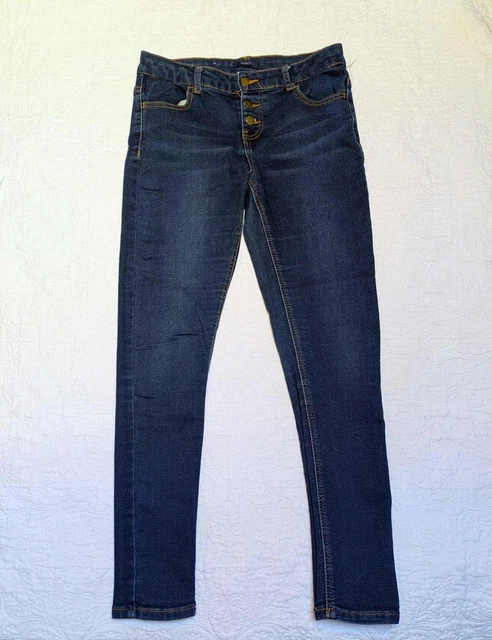 Jean Skinny Femme Kiabi - Taille 44 - Bleu Marine Délavé Foncé - Taille Haute - Bon état