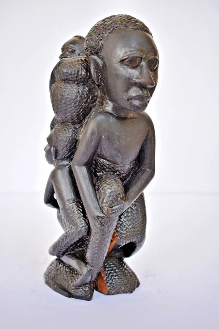 ANTIK AFRIKANISCHE TRIBLE Kunst Makonde Family Tree Von Leben Ebenholz ...