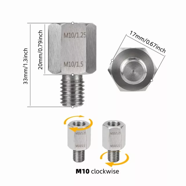 For BMW M10X1.5 mm Mirror Thread Rear View Mirror Adapter Mount Bolt Screw