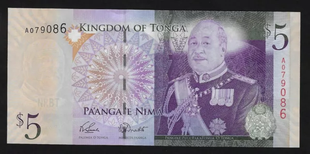 TONGA 5 PA'ANGA  2008  P-39a  UNC