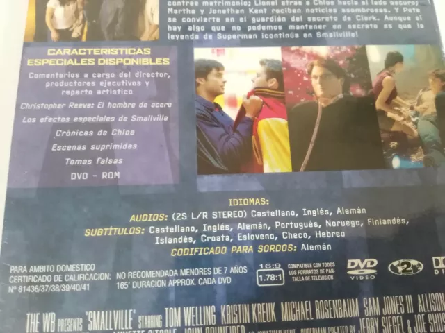 Smallville Segunda Temporada 2 Completa Superman - 6 X Dvd Castellano English Am 3