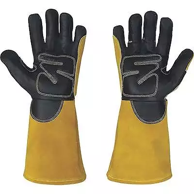 Klutch Cut-Resistant Goatskin/Cowhide MIG Welding Gloves — Single Pair,