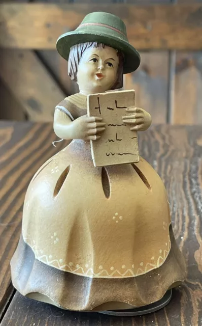 THORENS Movement Wood Music Box Switzerland Lara's Theme Girl Singing