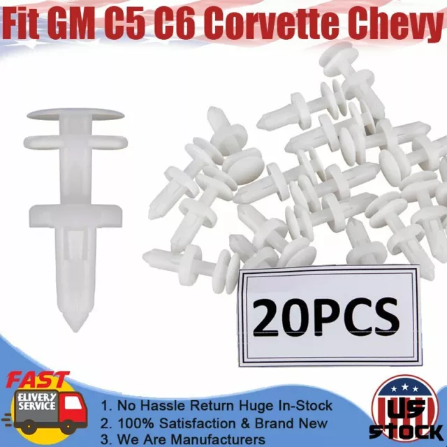 20pcs Car Door Panel Retainer Clips Rivet for GM C5 GMC Chevrolet Chevy 15960325