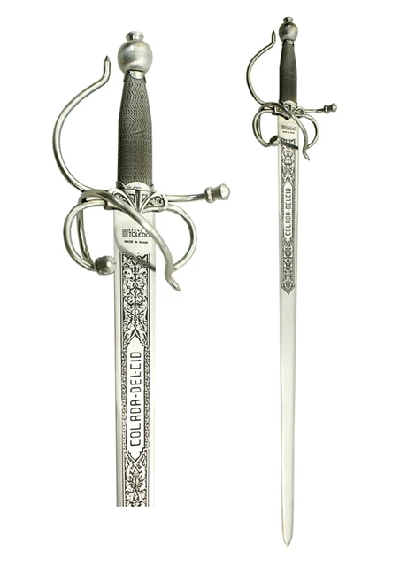 Spada antica medievale da collezione in acciaio forgiato a Toledo spade 103 cm