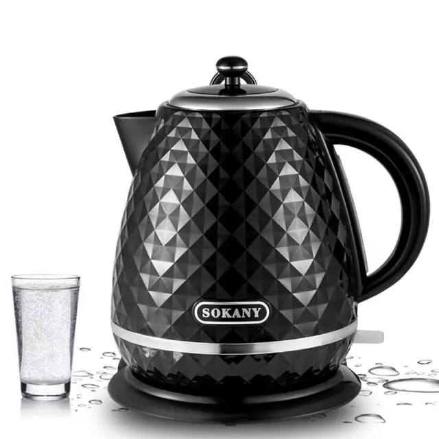 Electric Kettle 1.7L 2200W Quick Heating Pot Double Anti-scalding Water Kettle