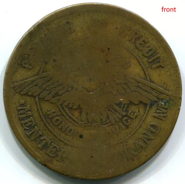 TD079 Menter Clothing On Credit $1, 1224 Grand Ave, merchant trade token, 33mm