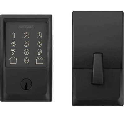 Schlage Century Encode BE489WB CEN 622 Smart Wifi Door Lock With Alarm - Black