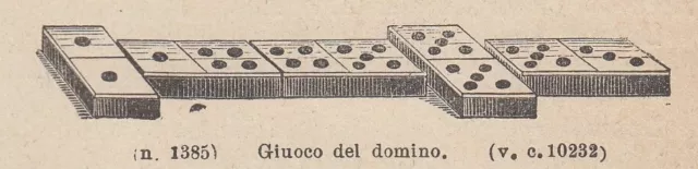 C5450 Equipos de Patio Del Domino, 1888 Xilógrafo Época, Vintage Engraving