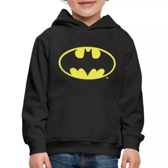 Felpa con cappuccio premium DC Comics Batman logo oro bambini