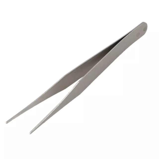 Fine Point Silver Tone Pointy Straight Tweezers 4 1/2" Q5K67193