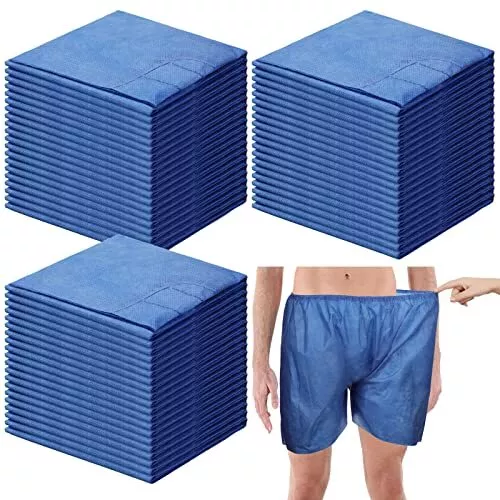 100 Pcs Disposable Exam Shorts Medical Patient Exam Wear Short Non Woven Elastic