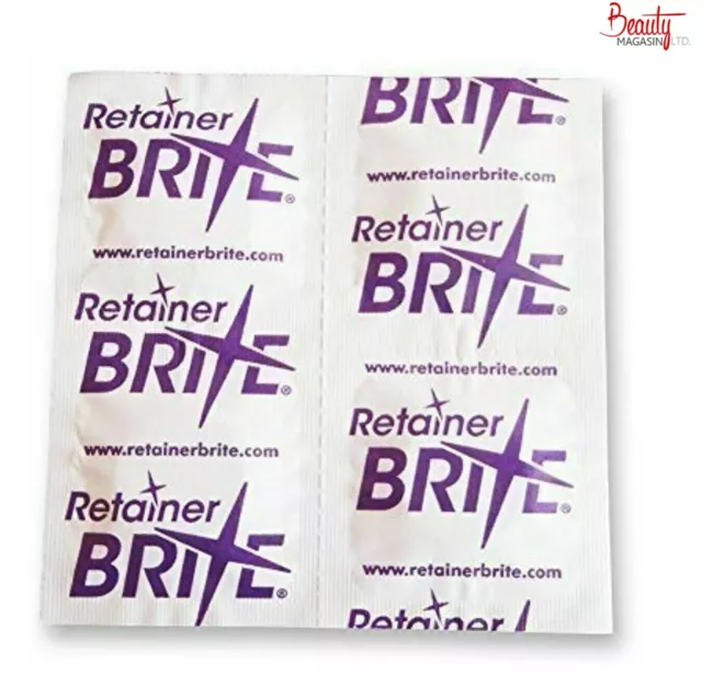 Retainer Brite Sample x 20 or x 40 Tablets, Cleaning Dental Braces Guards Trays