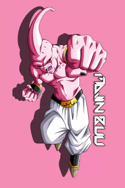 Dragon Ball Z Majin Buu forms and transformations 12in x 18in Free Shipping