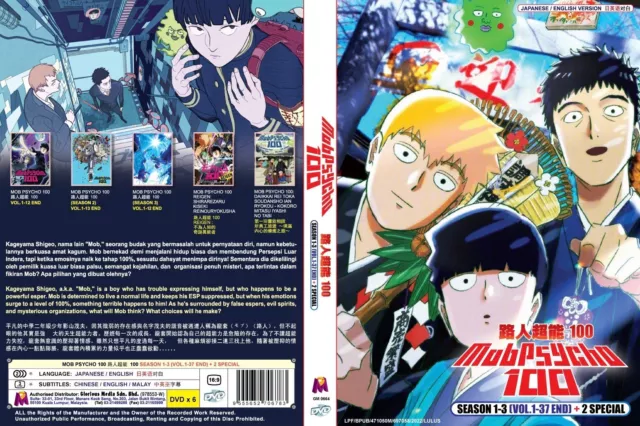 Mob Psycho 100 モブサイコ100 Season 1-3 Vol.1-37 END DVD Anime Eng