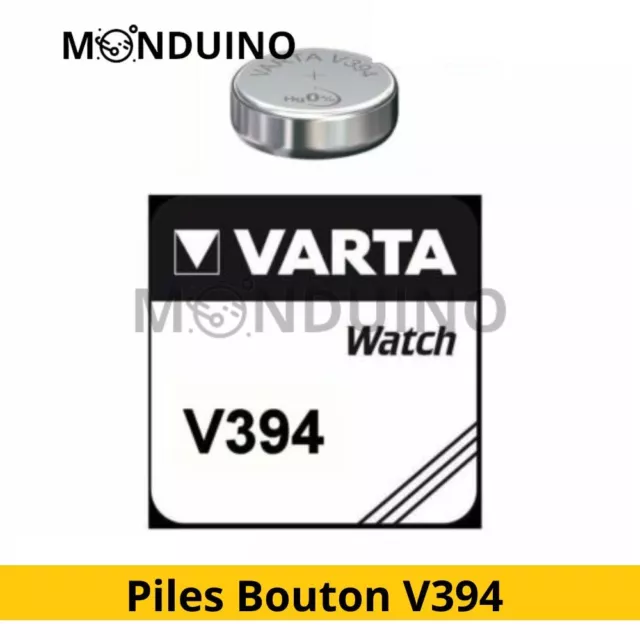 Piles Bouton V394 pour montre Varta tous modèles batterie pile 1.55V V394