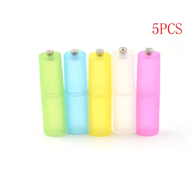 5Pcs AAA to AA Size Cell Battery box Converter Adapter Batteries Holder Case-$i