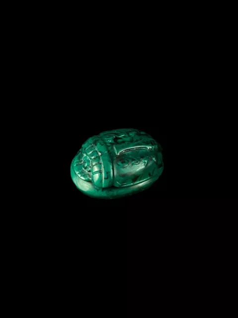 Egyptian Scarab Beetle Symbol with Ancient Inscriptions from Stone