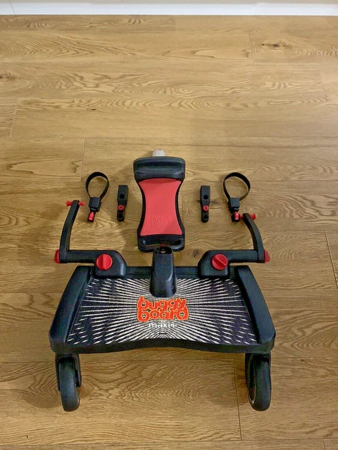 LASCAL BUGGY BOARD Maxi In Black With Grey Saddle Seat Uncut