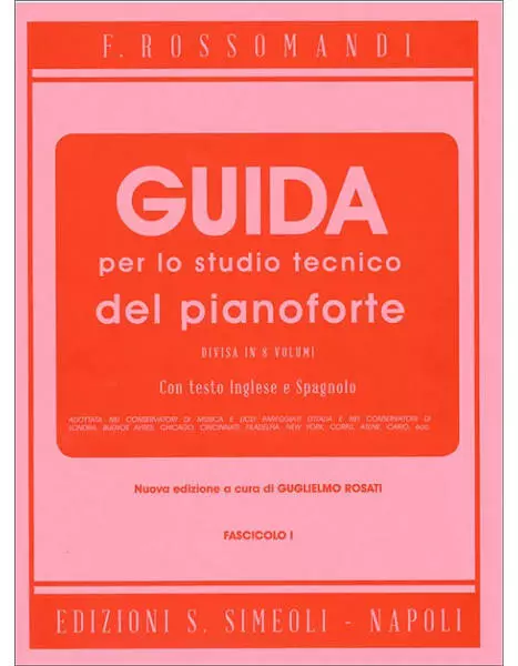 Guía para Lo Estudio Técnico De Piano - Folleto 1 - Ed. Simeoli
