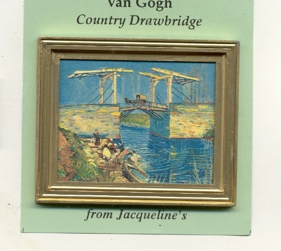 Painting "Country Drawbridge"  van Gogh dollhouse miniature 1/12 scale 9802FW