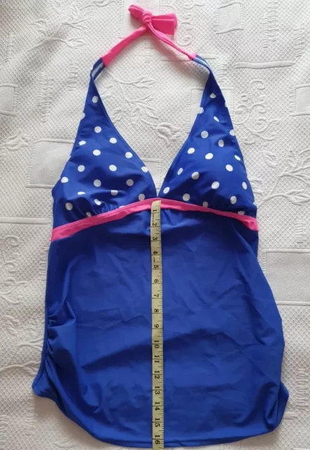 BLOOMING MARVELLOUS  MATERNITY TANKINI TOP size 14 blue/pink New