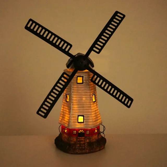 Solar LED Windrad Windmühle Beleuchtung Solarlampe Gartenleuchte Garten Deko DHL