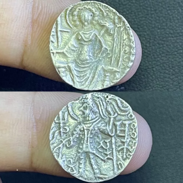 Ancient indo Kushan Silver Drachm Coin in Good condition