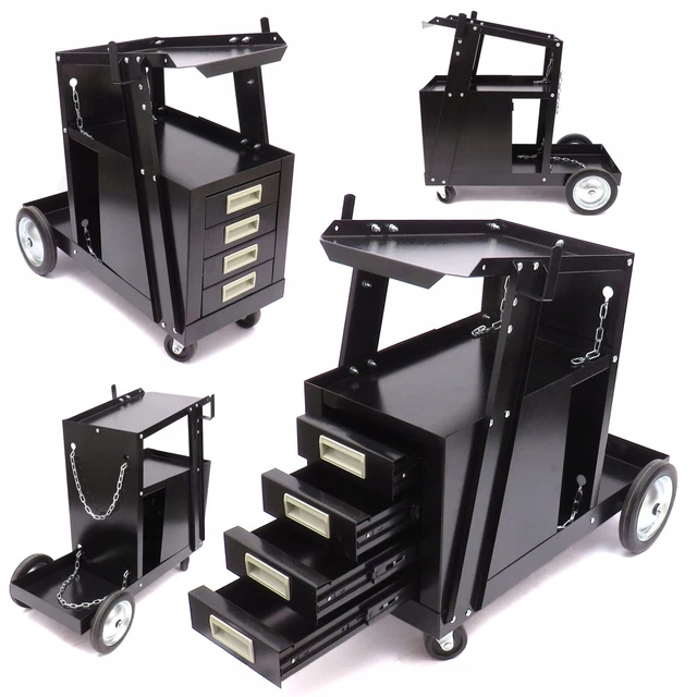 Schweißwagen wagen Schweißer MIG/WIG 4 Räder X Schubladen 75 kg