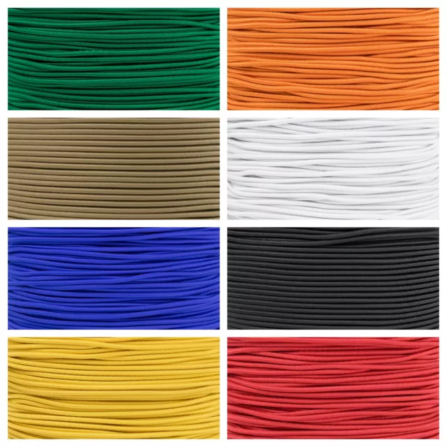 Paracord Planet 2.5mm x 25 Feet  Bungee Cord Shock Cord Elastic Strap (USA)