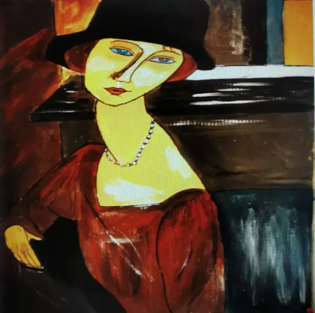 quadro Modigliani ' 'madame 1'  dipinto a mano   opera unica
