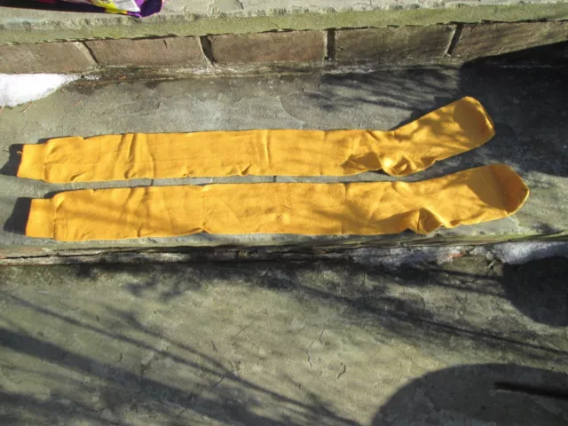 Reenactor Colonial Rev War 18-19Th C Stocking Harvest Golden Mustard Cotton Fall