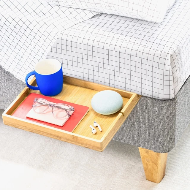 Coppia di comodini da incastro Bedshelfie mensola letto camera materasso rete
