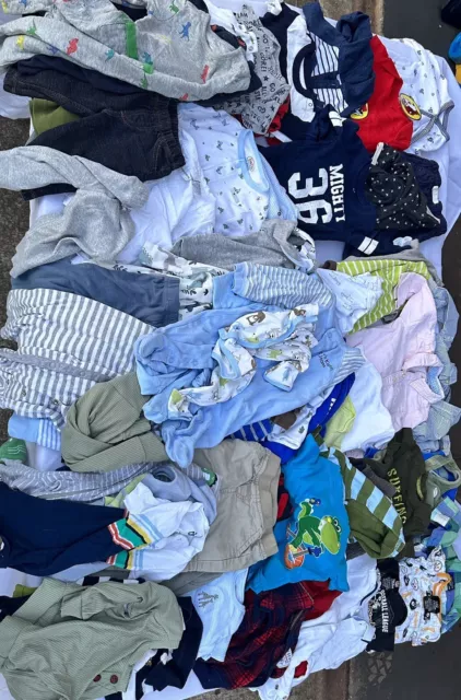 Huge Baby Boy Clothes Lot - 6 Months - Over 70 Gently Used Pieces