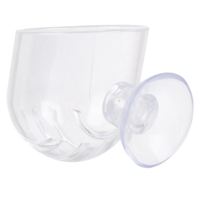 Red Cup Live Worm Fish Feeder Water Dish for Reptiles Acrylic