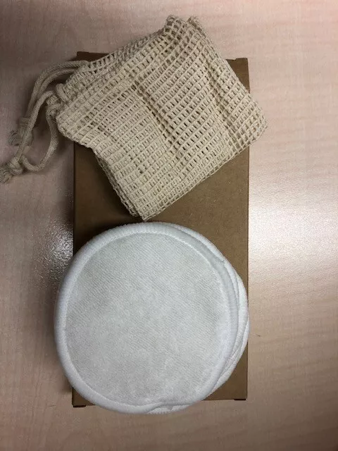 Reusable Make-Up Remover Face Pads Pk8 - Washable Bamboo Cotton - Vegan