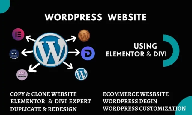 I will design,redesign, clone and customize wordpress website with elementor pro