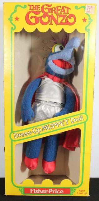 Vintage 1982 The Great Gonzo Fisher Price Dress Up Muppet Dolls Jim Henson New