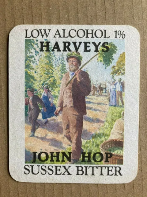 Harveys Sussex Low Alcohol John Hop Bill Brewer Drinks Bar Beer Mat Coaster