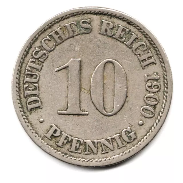 Deutsches Reich 10 Pfennig 1900 Prägestätte A