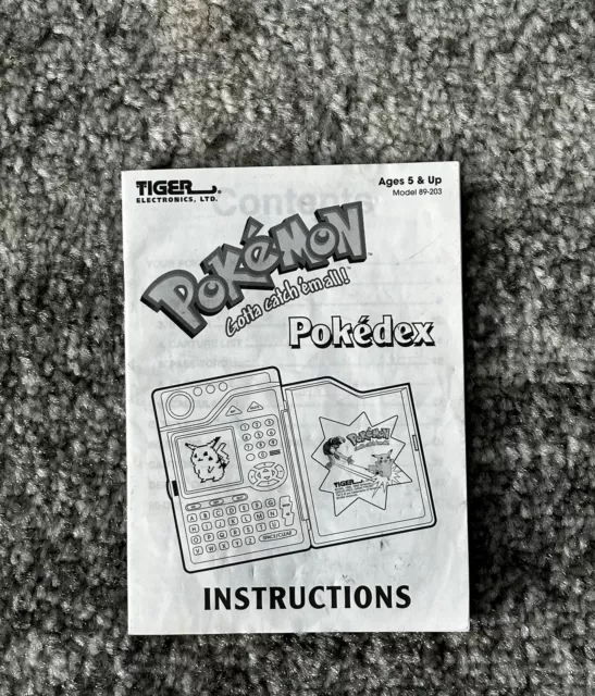 MISC - Pokemon Pokedex Kanto Game 1999 Tiger Electronics Vintage Toy