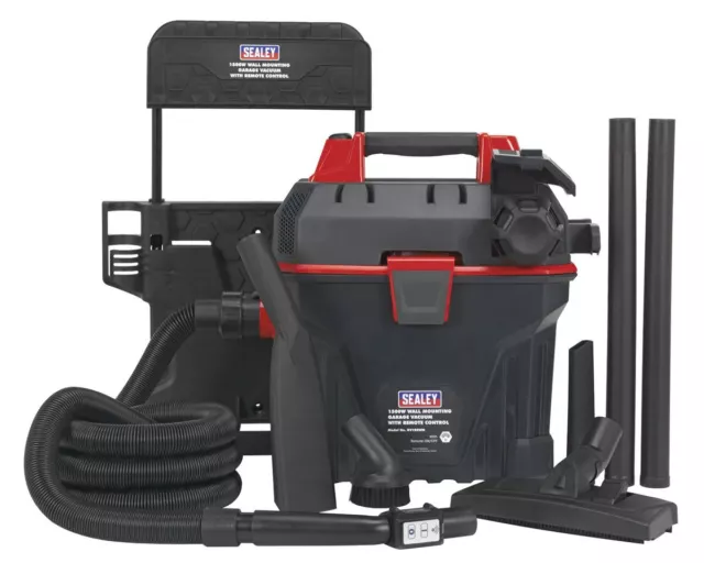 Sealey Garage Vacuum 1500W with Remote Control - Wall Mounting GV180WM