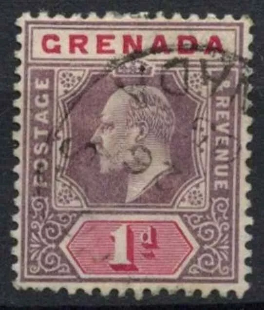 Grenada 1902 KEVII SG#58, 1d Dull Purple And Carmine Used #A94981