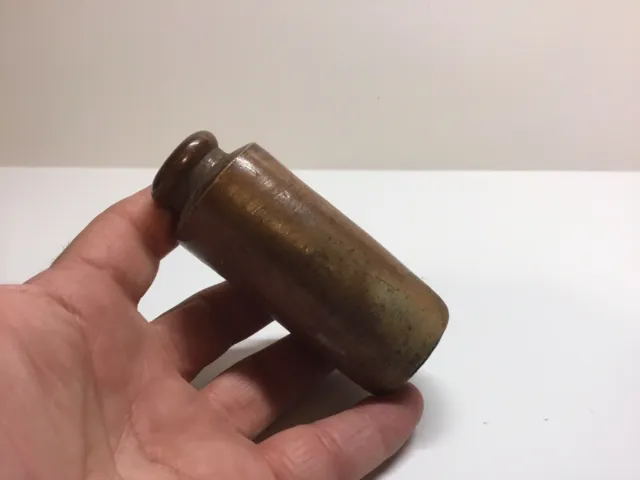 Antique Cylinder Stoneware Ink Bottle.