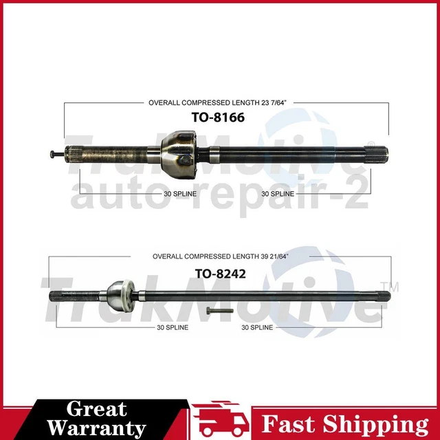 For 1984~1985 Toyota 4Runner TrakMotive Front Left Front Right CV Axle Shaft