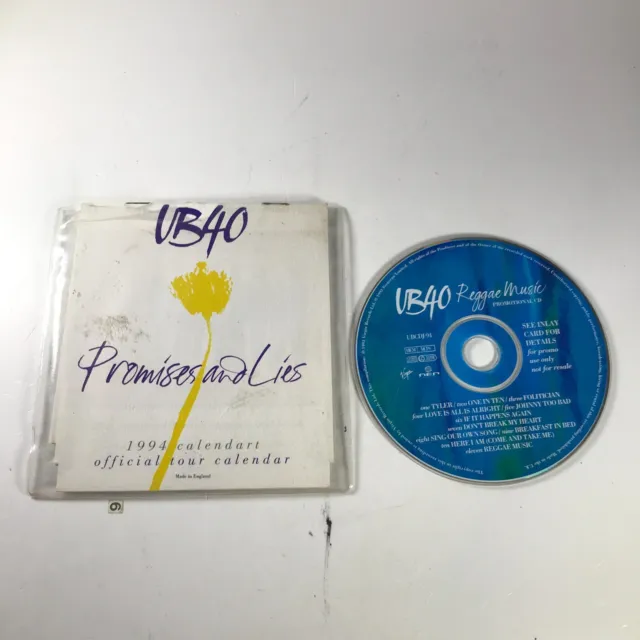 UB40 Promises and Lies CD Promo 1994 complete with calender