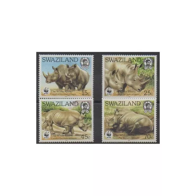 Swaziland - 1987 - No 525/528 - Mammifères - Espèces menacées - WWF