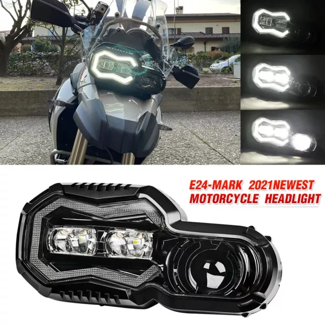 E24 Marked LED Headlight Hi/Lo Beam Light DRL For BMW F800R F800GS F700GS F650GS